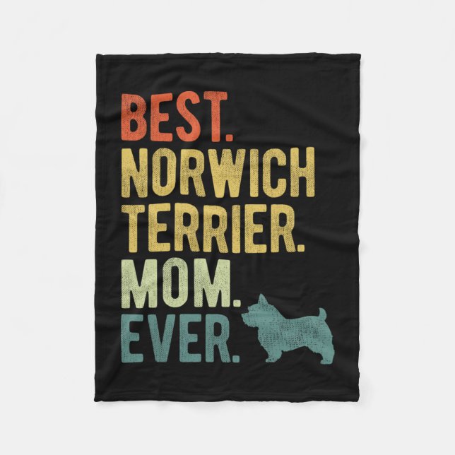 Couverture Polaire Norwich Terrier Maman toujours Amoureux de les chi (Devant)