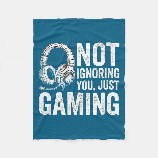 Couverture Polaire Not Ignoring You Gaming Headset Graphic Video Game (Devant)