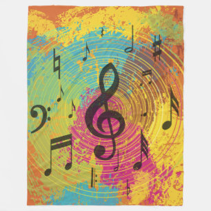 Couverture Polaire Notes lumineuses de musique sur l'explosion de