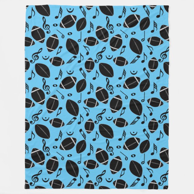 Couverture Polaire Notes musicales Footballs (Devant)