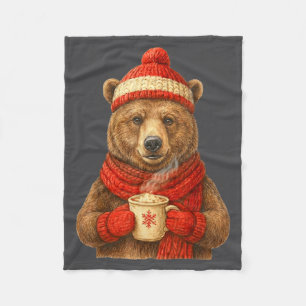 Couverture Polaire Nounours Mignon Avec Chapeau De Père Noël Amateur