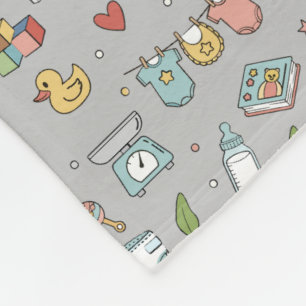 Couverture Polaire Nounours ourson canard motif sans couture bébé
