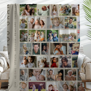 Couverture Polaire Nous Vous Aimons   Collage photo personnalisé 54
