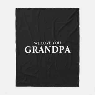 Couverture Polaire Nous Vous Aimons Grand-Père Personnalisé Noms Des
