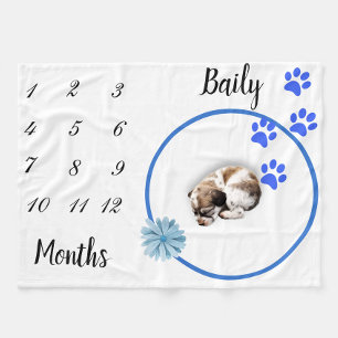 Couverture Polaire Nouveau chat chien animal de compagnie Milestone g