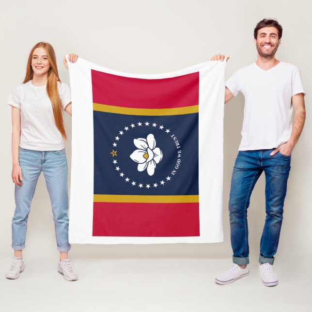 Couverture Polaire Nouveau drapeau du Mississippi 2020 (En situation)
