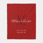 Nouveaux mariés Rouge Date établie Personnalisé