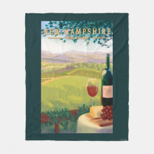 Couverture Polaire Nouvelle scène de pays de HampshireWine