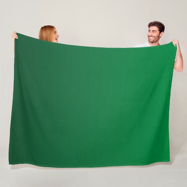 Couverture Polaire Nuances de vert forêt (En situation)