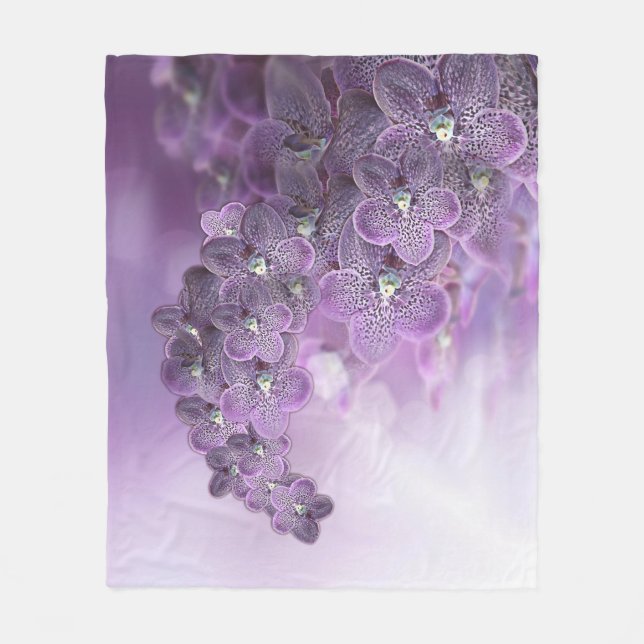 Couverture Polaire Nuances d'orchidées violettes (Devant)