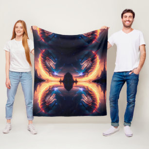 Couverture Polaire Nuit de feu Dragon Scape