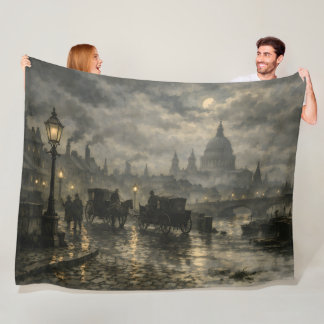 Couverture Polaire Nuit victorienne à Londres par BurnsInHell