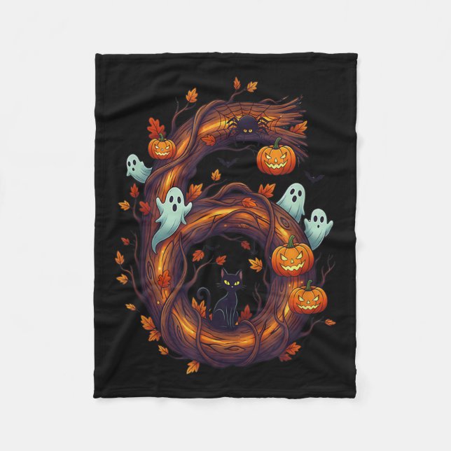Couverture Polaire Number 7 67 Meme Halloween Pumpkin Costume Matchin (Devant)