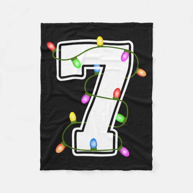 Couverture Polaire Number 7 7th Birthday Boy Christmas Happy Birthday (Devant)