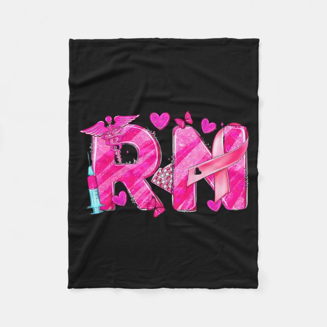 Couverture Polaire Nurse Breast Cancer Awareness Nk Ribbon Nursing Rn (Devant)