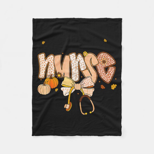 Couverture Polaire Nurse Labor And Delivery Coquette Fall Pumpkin Tha (Devant)