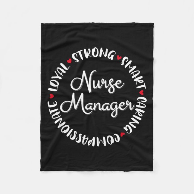 Couverture Polaire Nurse Manager Nurses Nursing Graduation Medical Lo (Devant)