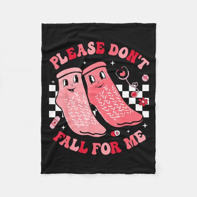 Couverture Polaire Nurse Valentine Non Slip Socks Please Don't Fall F (Devant)
