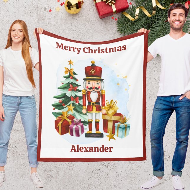 Couverture Polaire Nutcracker Christmas Blanket for Kids With Name (Nutcracker Christmas Blanket for Kids With Name)