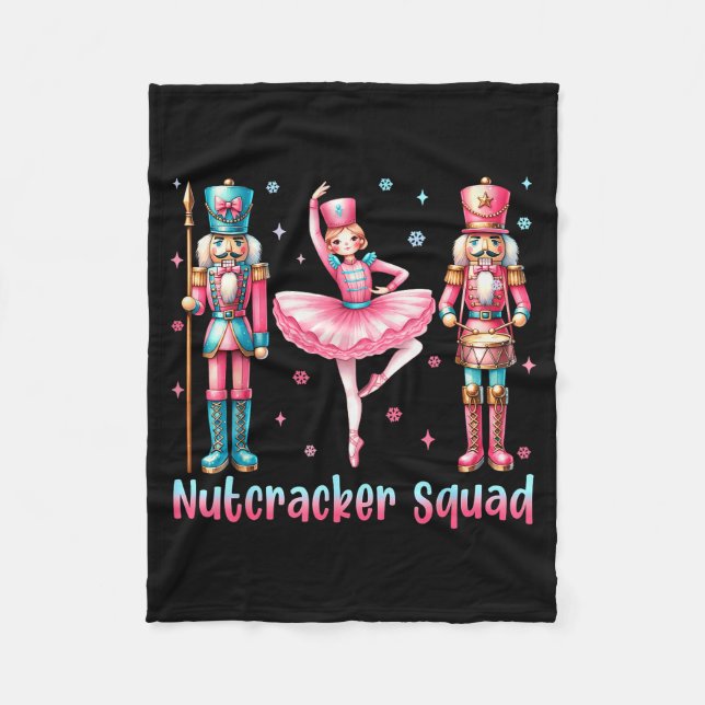 Couverture Polaire Nutcracker Squad Ballet Dance Merry Christmas Wome (Devant)