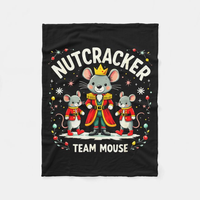 Couverture Polaire Nutcracker Team Mouse Christmas Ballet Gift Merry  (Devant)