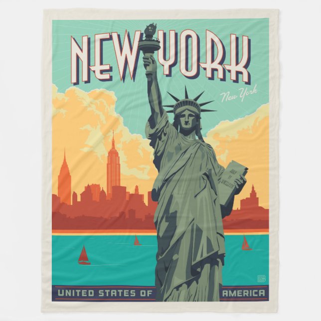 Couverture Polaire NYC - Lady Liberty (Devant)
