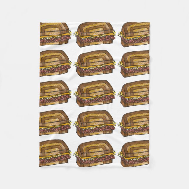 Couverture Polaire NYC New York City Jewish Deli Reuben Sandwich (Devant)
