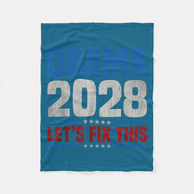 Couverture Polaire Obama 2028 Let's Fix This Obama 48th President (Devant)