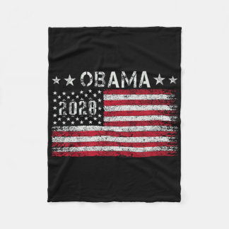 Couverture Polaire Obama 2028 Retro Vintage