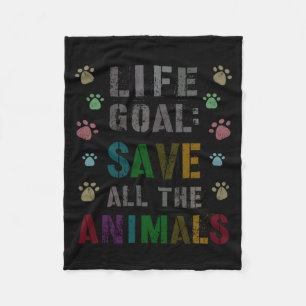 Couverture Polaire Objectif de vie mignon Sauver les animaux Jour de