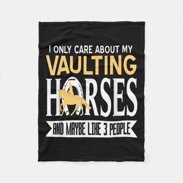 Couverture Polaire Obsessed With Vaulting Horses More Than People  (Devant)