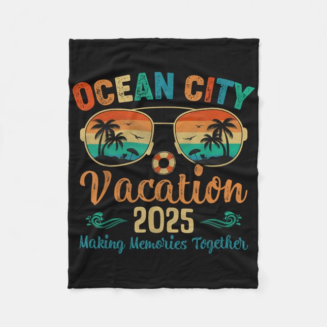 Couverture Polaire Ocean City Beach Vacation 2025 Friends Family Summ (Devant)