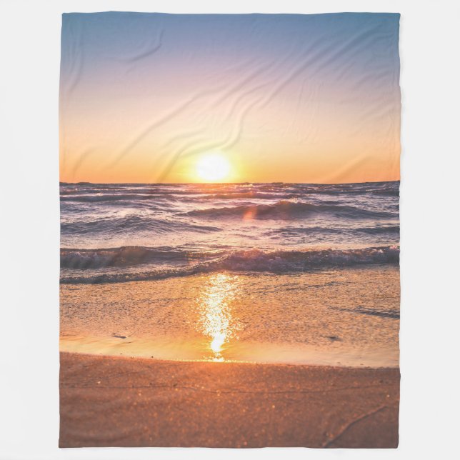 Couverture Polaire Ocean Sunset Tropical Holiday (Devant)