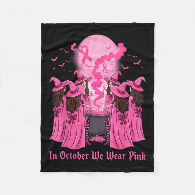 Couverture Polaire October We Wear Nk Witch Halloween Breast Cancer A (Devant)