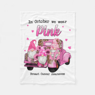 Couverture Polaire Octobre Nous Portons des Gnomes Roses Camion Ruban