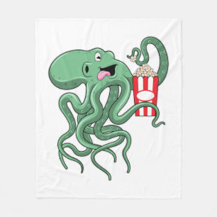 Couverture Polaire Octopus avec Popcorn