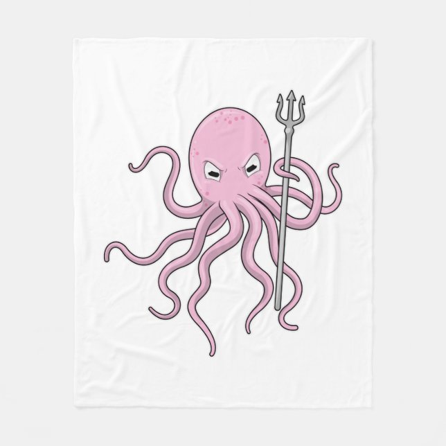Couverture Polaire Octopus en tant qu'assistant avec Trident (Devant)