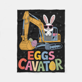 Couverture Polaire OEufs de cavateur Easter Bunny Excavateur Garçons 