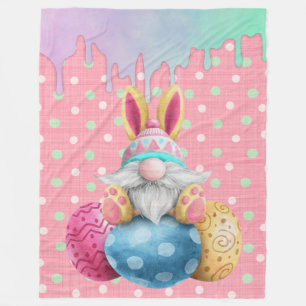 Couverture Polaire Oeufs de Pâques Gnome Polkadot Lecteurs de glace