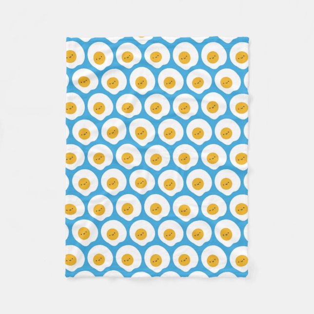 Couverture Polaire Oeufs frits Kawaii (Devant)