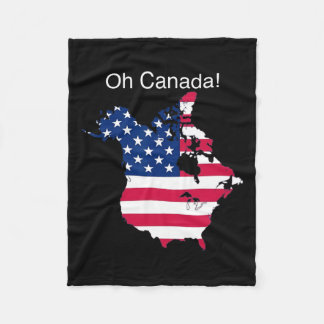 Couverture Polaire Oh Canada Drôle Trump Carte De Usa 2