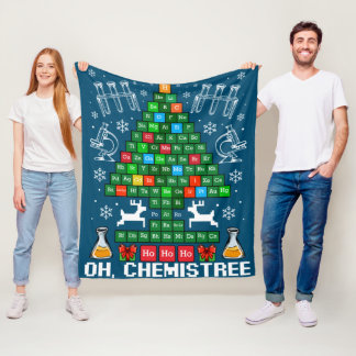 Couverture Polaire Oh Chemistree Christmas Chemistry Science Periodic