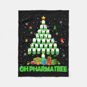 Couverture Polaire Oh Pharmatree Arbre de Noël Pharmacie Médicament P