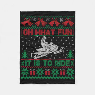 Couverture Polaire Oh Quelle Joie De Faire Du Motoneige T-Shirt De No