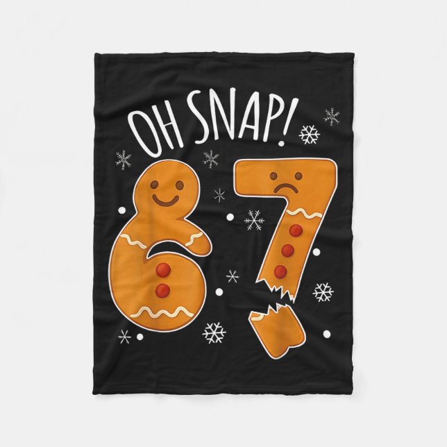 Couverture Polaire Oh Snap 67 Gingerbread Man Adult Kids Men Women Ch (Devant)