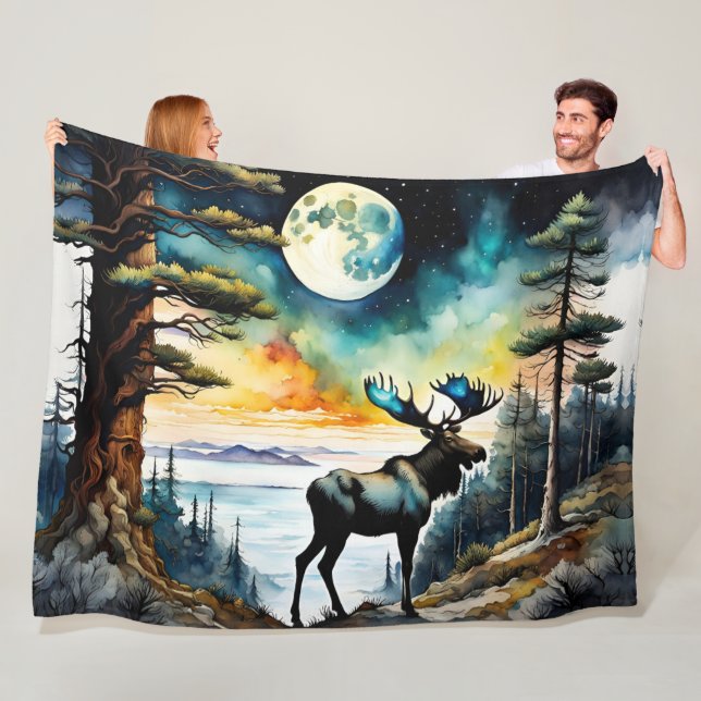 Couverture Polaire Oie d'Alaska sous le clair de lune (En situation)