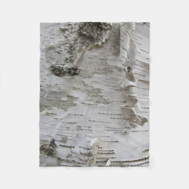 Couverture Polaire Oiseau d'arbre de bouleau Peelé Vieux art photo (Devant)