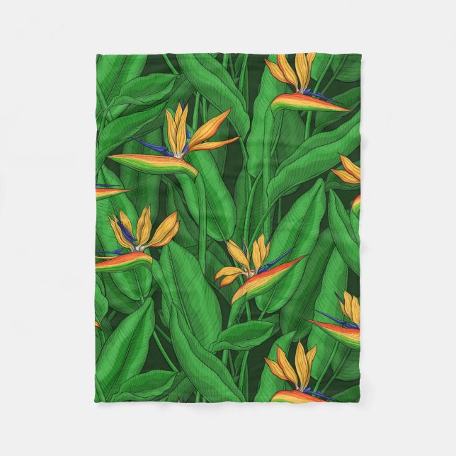 Couverture Polaire Oiseau de nuit du jardin du paradis (Devant)