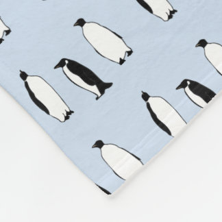 Couverture Polaire Oiseau de pingouin Bleu Arctique Animal Polaire Hi