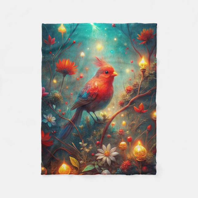 Couverture Polaire Oiseau mignon (Devant)